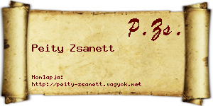 Peity Zsanett névjegykártya